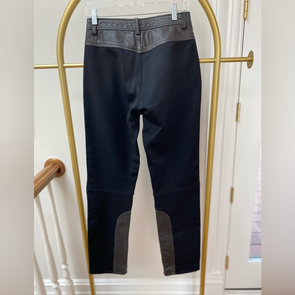 Harley-Davidson Black Leather Pants with Stretch Back Side - Picture 2 of 7